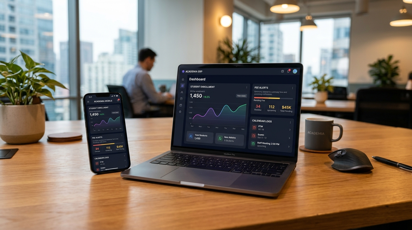 Enterprise School ERP System Mockup